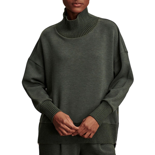 Varley Barker High Neck Womens Sweater - Olive Marl/L