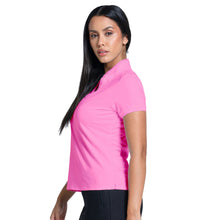 
                        
                          Load image into Gallery viewer, Lucky In Love Pleated Placket Womens SS Golf Polo
                        
                       - 8