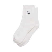 
                        
                          Load image into Gallery viewer, Wilson Quarter Length Tennis Socks - Br Wht/Cl Navy/L
                        
                       - 2