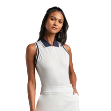 
                        
                          Load image into Gallery viewer, Rhone Prize Sleeveless Zip Womens Golf Polo - Snow White/L
                        
                       - 1