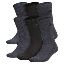 
                        
                          Load image into Gallery viewer, Adidas Athletic Cushioned Mens Crew Socks 6-Pack - Black/Onix Grey/L
                        
                       - 4