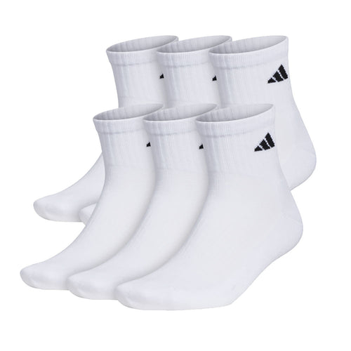 Adidas Athletic Cushioned Mens Quarter Socks 6-Pack - 2
