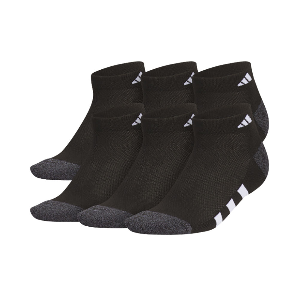Adidas Athletic Cushioned Youth Lo Socks 6-Pack - Black/O Gry/Wht/L