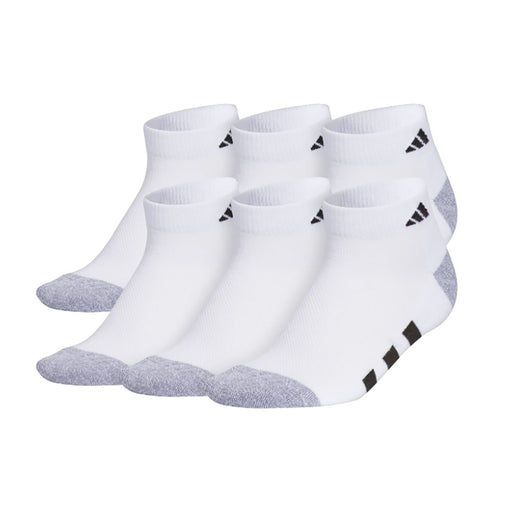Adidas Athletic Cushioned Youth Lo Socks 6-Pack - White/Grey/Blk/L