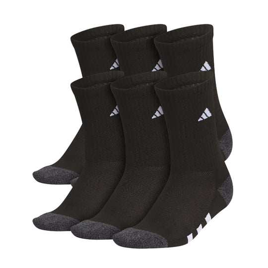 Adidas Athletic Cushioned Youth Crew Socks 6-Pack