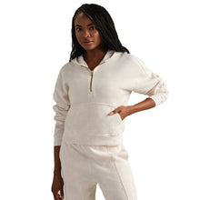 
                        
                          Load image into Gallery viewer, Rhone Signature Rib Half Zip Womens Pullover - Oatmeal Heather/L
                        
                       - 3