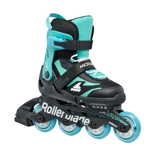 Rollerblade Microblade Adj Boys Inline Skates - Black/Lght Blue/5-8