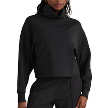 
                        
                          Load image into Gallery viewer, Rhone DreamGlow Mock Neck Womens Golf Pullover - Pure Black Hthr/XL
                        
                       - 1