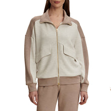 
                        
                          Load image into Gallery viewer, Varley Garcia 2-Tone Zip Through Womens Sweatshirt - Ivry Mrl/Tp Mrl/L
                        
                       - 1