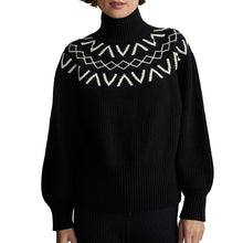 
                        
                          Load image into Gallery viewer, Varley Marcie Fairisle Yoke Womens Knit Sweater - Black/L
                        
                       - 1