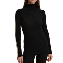 
                        
                          Load image into Gallery viewer, Varley Leopold Roll Neck Womens Long Sleeve Shirt - Black/M
                        
                       - 1