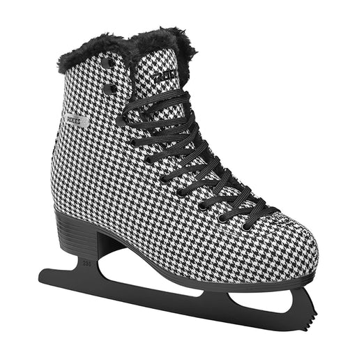 Roces Pied de Poule Womens Ice Skates - 10/White/Black