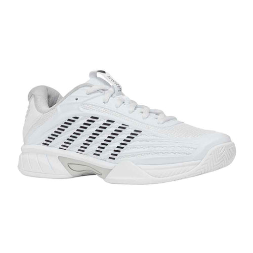 KSwiss HyperCourt Express 3 Kids Tennis Shoes - Wht/Dawn Bl/Blk/M/5.5