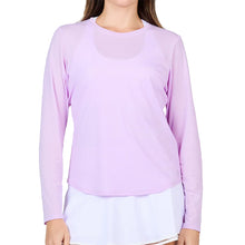 
                        
                          Load image into Gallery viewer, Sofibella Staples Womens Long Sleeve Tennis Shirt - Lavender/2X
                        
                       - 10