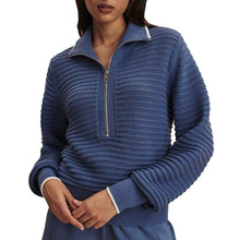 
                        
                          Load image into Gallery viewer, Varley Morwenna Half Zip Knit Womens Pullover - Bijou Blue/L
                        
                       - 1