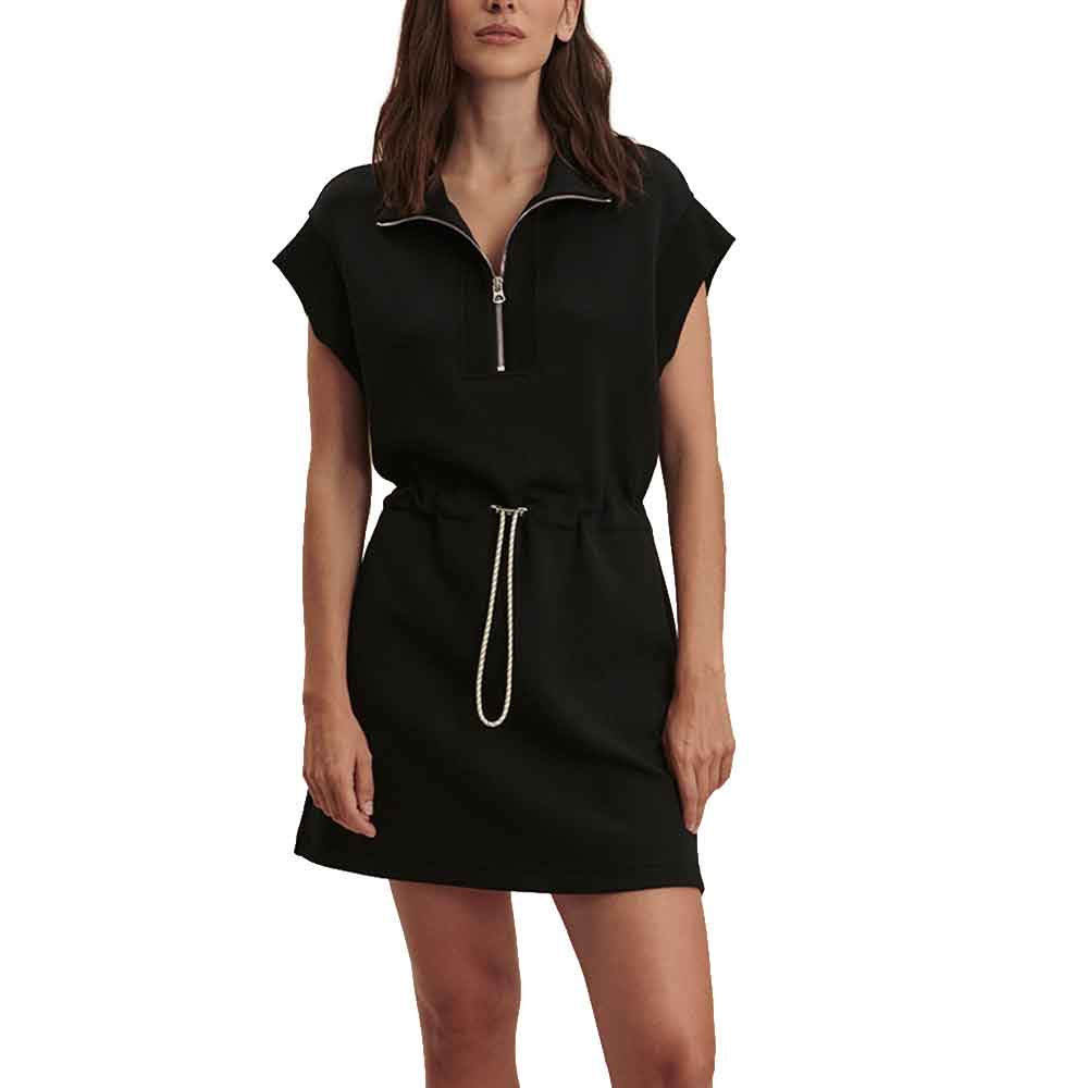 Varley Avaya Half Zip Dress Black / Large