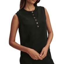 
                        
                          Load image into Gallery viewer, Varley Marla Button Placket Womens Tank - Black/L
                        
                       - 2