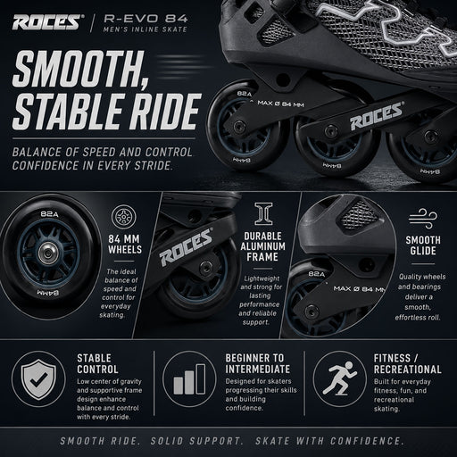 Roces R-EVO 84 Mens Inline Skates