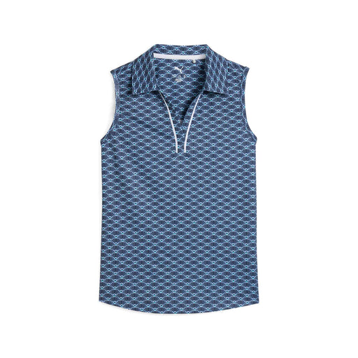 Puma Golf Scallop Sleeveless Girls Golf Polo - Deep Navy/L