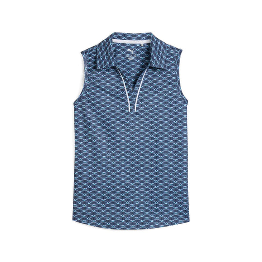 Puma Golf Scallop Sleeveless Girls Golf Polo