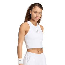 
                        
                          Load image into Gallery viewer, Adidas Clima Midi Y-Tank Pro Womens Tennis Tank - White/M
                        
                       - 1