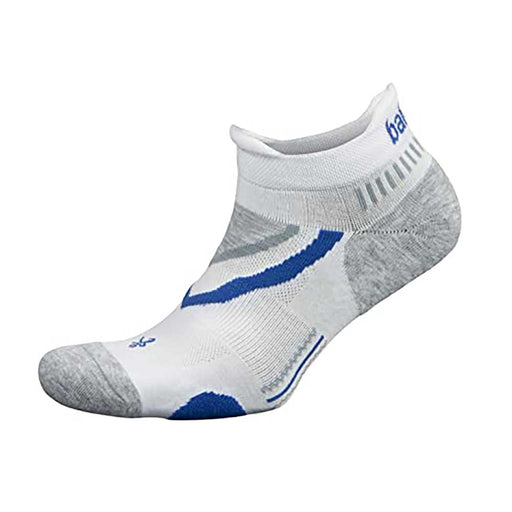 Balega Ultra Glide Friction Free No Show Run Socks - White/Mid-grey/XL