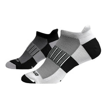 
                        
                          Load image into Gallery viewer, Brooks Ghost Midweight 2 Pack Unisex Running Socks - 040 WHT/BLK/OX/XL
                        
                       - 2