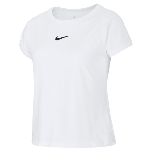 Nike Court Dri-FIT Girls Short Sleeve Tennis Shirt - 100 WHITE/L
