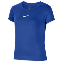 
                        
                          Load image into Gallery viewer, Nike Court Dri-FIT Girls Short Sleeve Tennis Shirt - 480 GAME ROYAL/L
                        
                       - 6