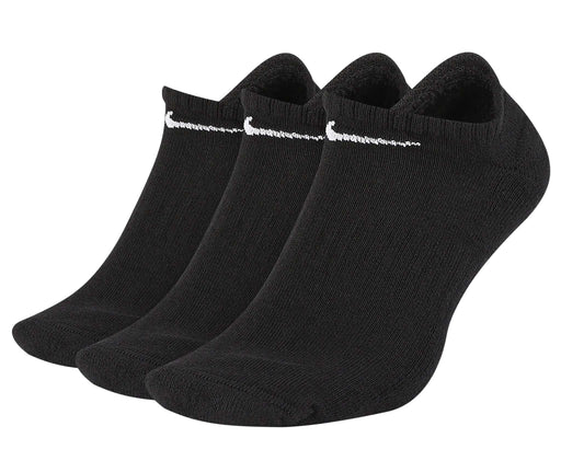 Nike No Show 3-Pack Mens Trainning Socks - 010 BLACK/WHITE/L