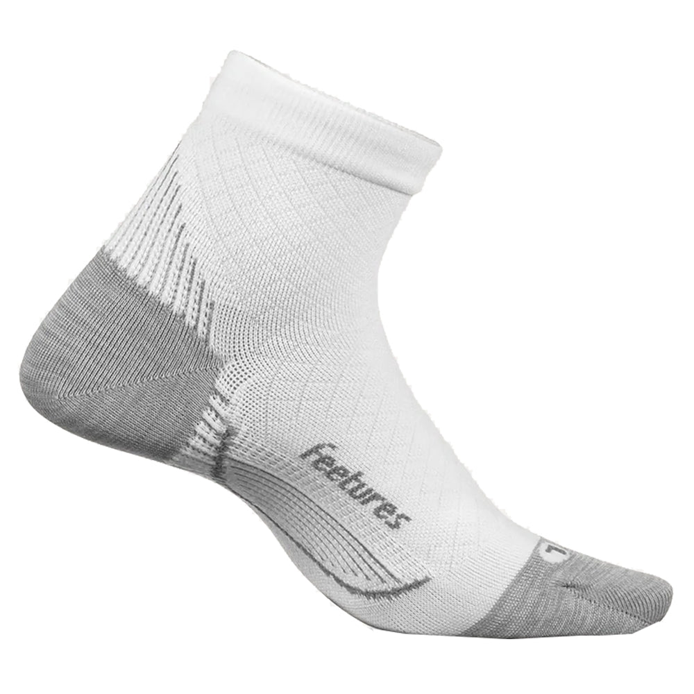 Feetures Plantar Fasciities White Quarter Socks - XL
