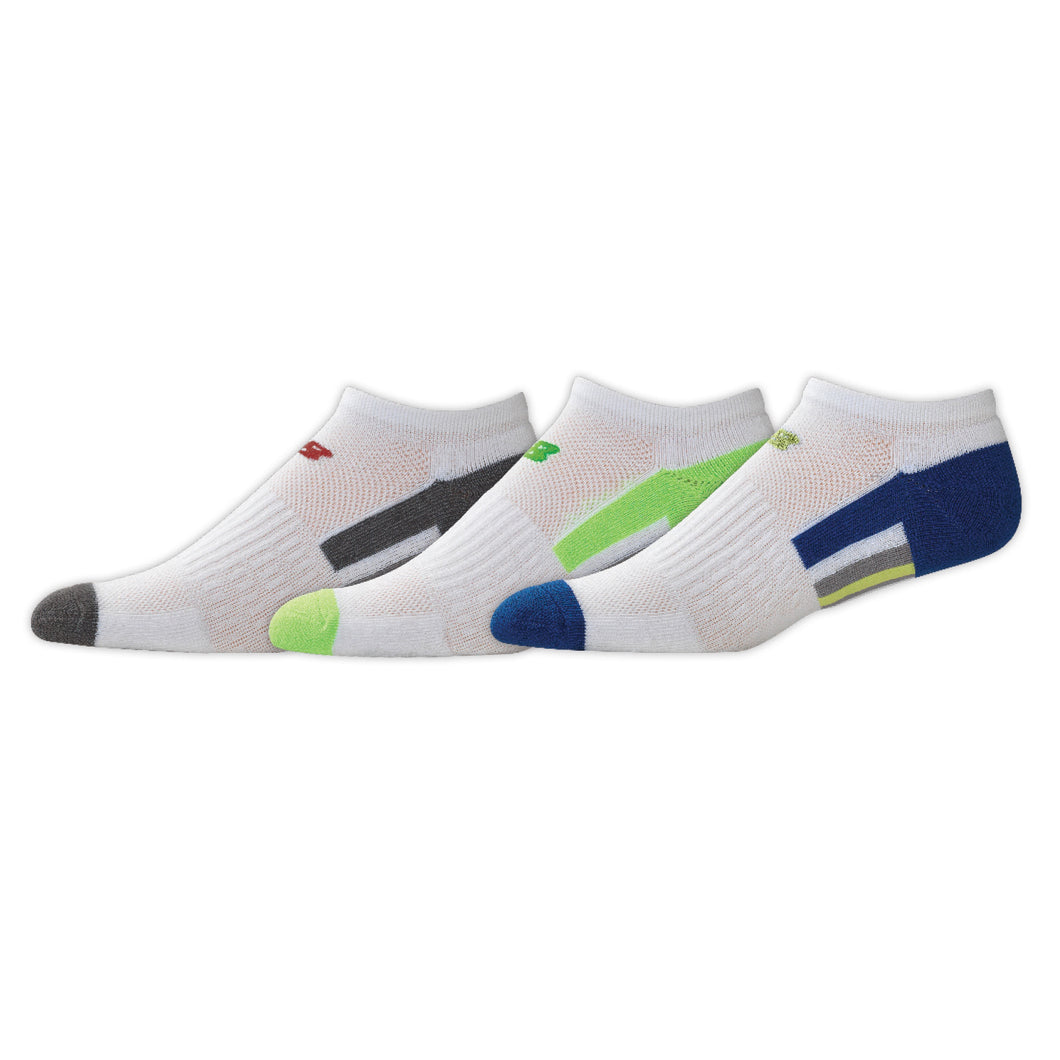 New Balance Adaptive 3 Pack Mens LC Tennis Socks - White/Blue/L