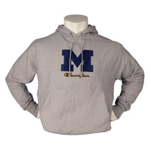 
                        
                          Load image into Gallery viewer, Champion UofM Reverse Weave Mens Hoodie
                        
                       - 1