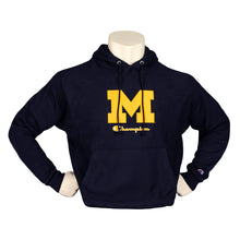 
                        
                          Load image into Gallery viewer, Champion UofM Reverse Weave Mens Hoodie
                        
                       - 2
