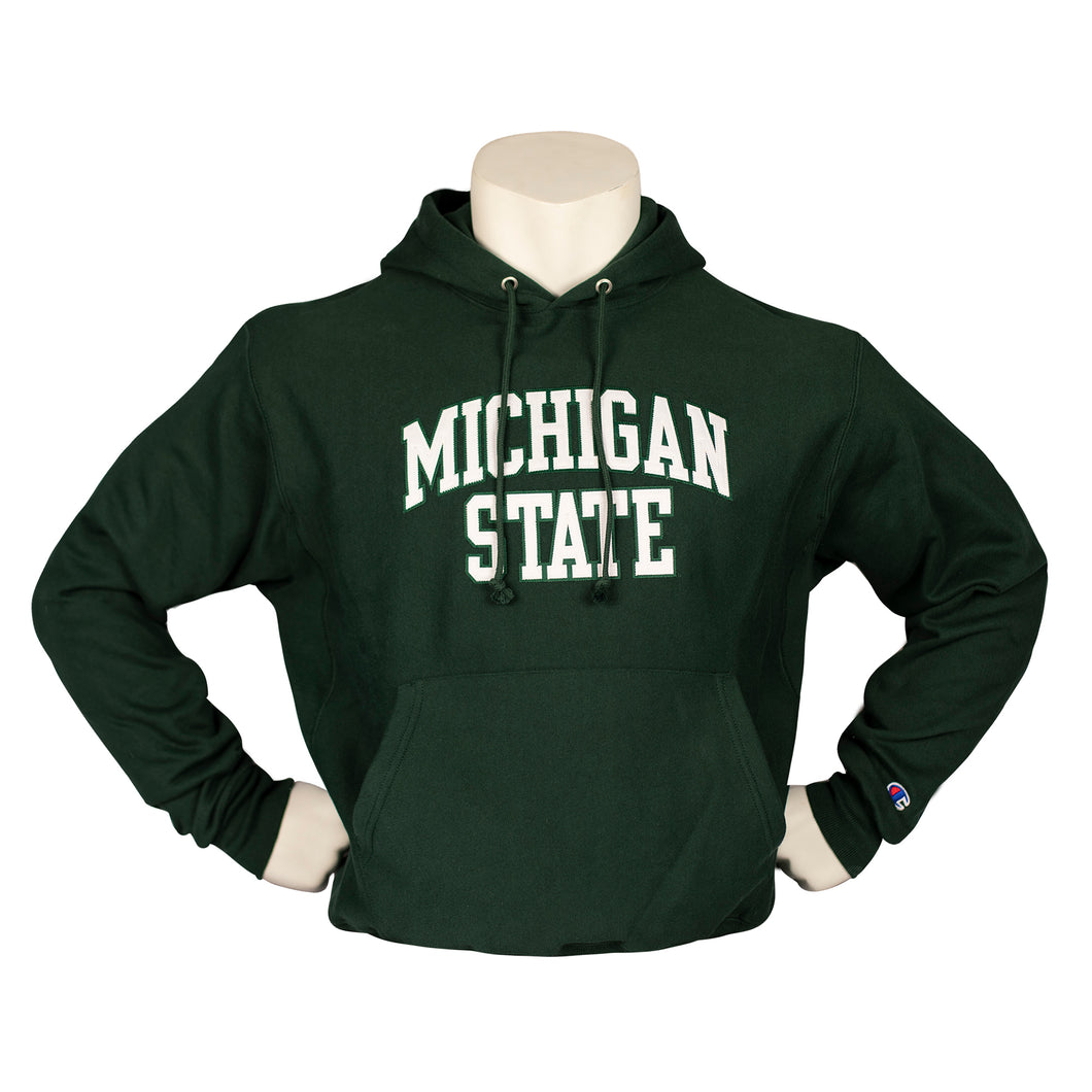 Champion Reverse Weave MSU Mens Hoodie - Dark Green/XXL