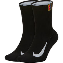 
                        
                          Load image into Gallery viewer, NikeCourt Multiplier Cushion Mens Crew Socks - Black/Black/L
                        
                       - 1