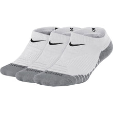 
                        
                          Load image into Gallery viewer, Nike Dry Cushion 3 Pack Kids No Show Socks - White/Grey/Blk/M
                        
                       - 3