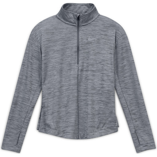 Nike Run Girls Long Sleeve 1/2 Zip - CARBON HTHR 091/XL