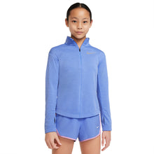 
                        
                          Load image into Gallery viewer, Nike Run Girls Long Sleeve 1/2 Zip - ROYAL PULSE 478/L
                        
                       - 1