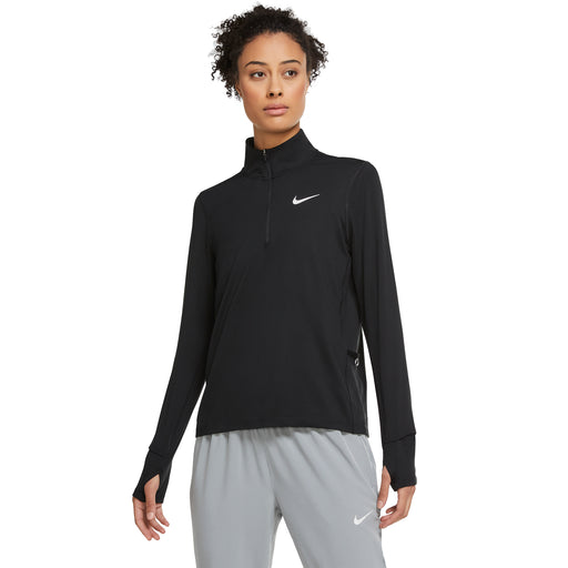 Nike Element Womens Running 1/2 Zip - BLACK 010/XL