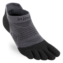 
                        
                          Load image into Gallery viewer, Injinji Run Lightweight NS Unisex Running Socks - Grey/Black/XL
                        
                       - 1