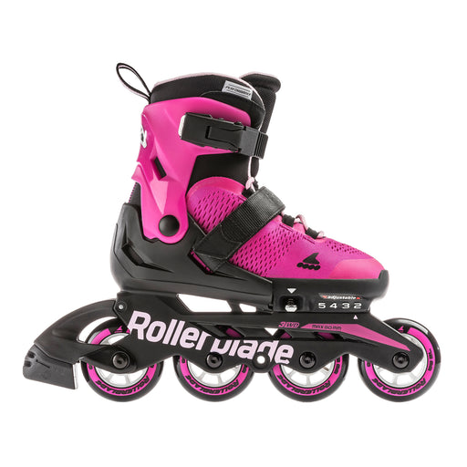 Rollerblade Microblade Adjust Girls Inline Skates - Pink/Bubble Gum/5-8