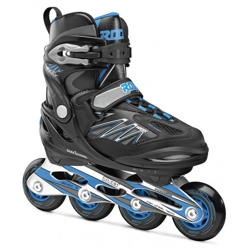 Roces Moody 5.0 Adjustable Boys Inline Skates - Blk/Astro Blue/4-7