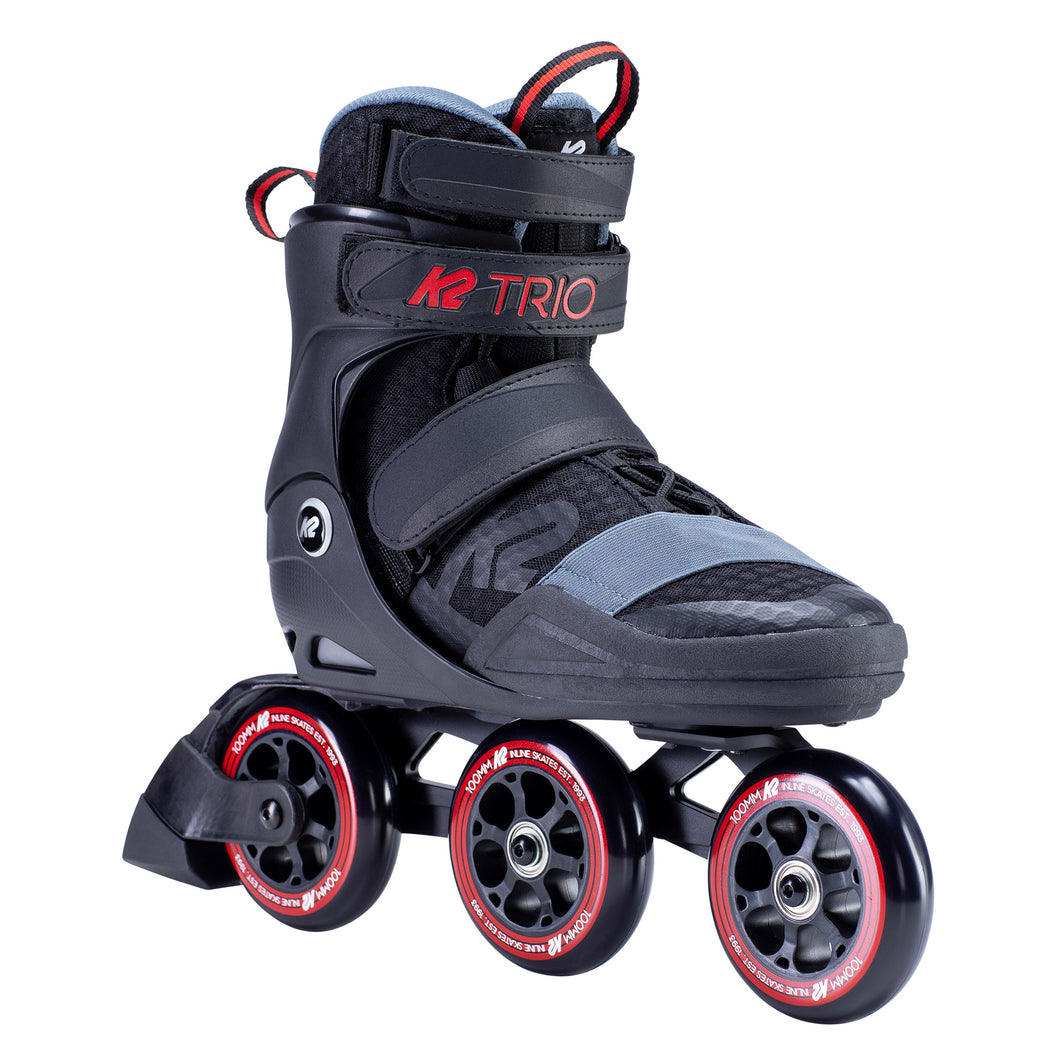 K2 Trio S 100 Mens Urban Inline Skates - Black/Red/12.0