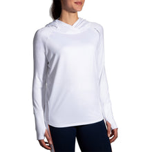 
                        
                          Load image into Gallery viewer, Brooks Dash Womens Running Hoodie - WHITE 100/L
                        
                       - 3