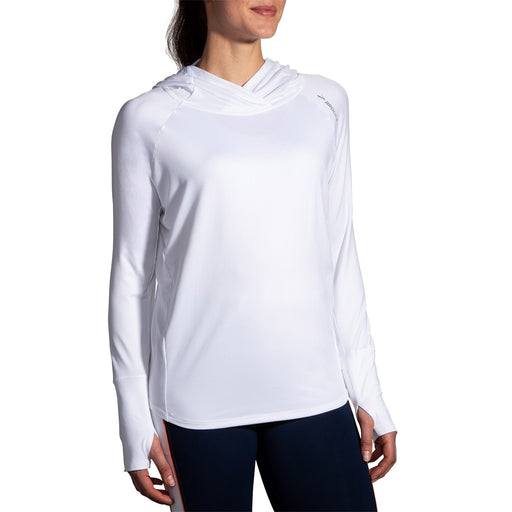 Brooks Dash Womens Running Hoodie - WHITE 100/L