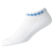 
                        
                          Load image into Gallery viewer, FootJoy ProDry Sportlet Argyle Women No Show Socks - White/Lt.blue
                        
                       - 3