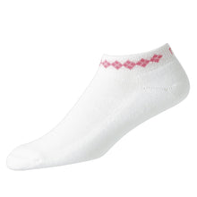 
                        
                          Load image into Gallery viewer, FootJoy ProDry Sportlet Argyle Women No Show Socks - White/Pink
                        
                       - 4