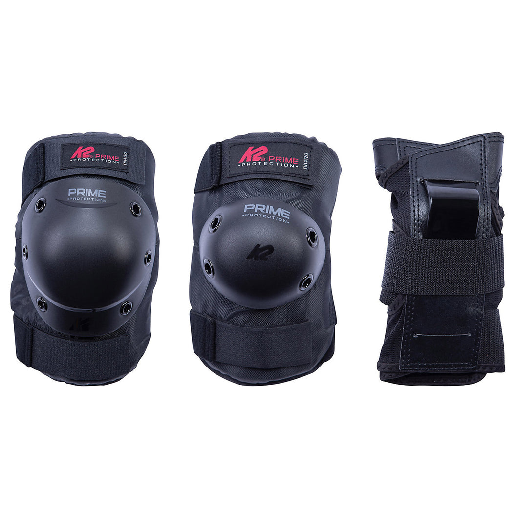 K2 Prime Mens Protective Gear - 3 Pack - Black/Red/XL