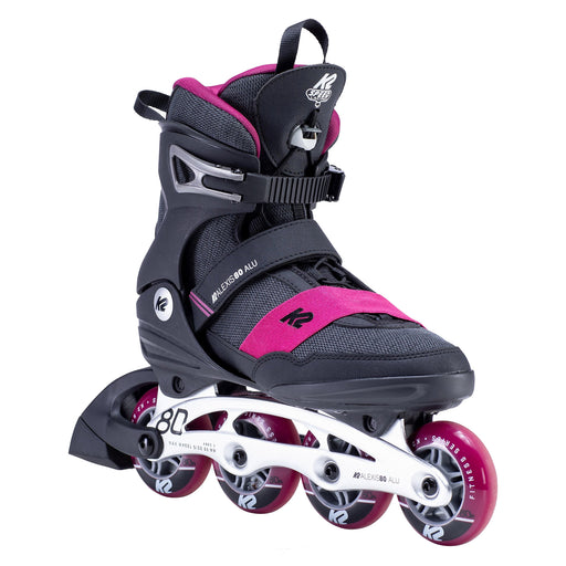 K2 Alexis 80 ALU Womens Inline Skates - Black/Berry/11.0